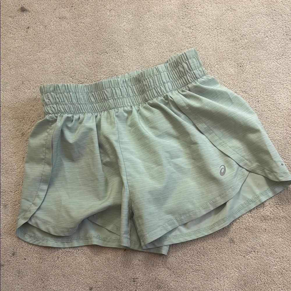 Asics Women's Green Running Shorts